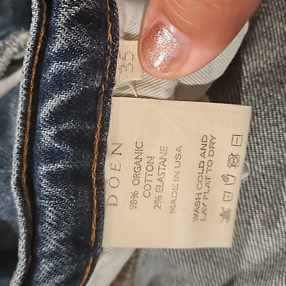 💕DOEN💕 Doen x Dronme Denim Dronme Jeans ~ Cascade Wash Blue 35 - Picture 16 of 16